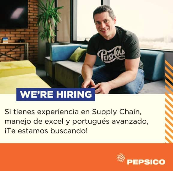 Oportunidad de Trabajo en Pepsico. Usa tu portugués